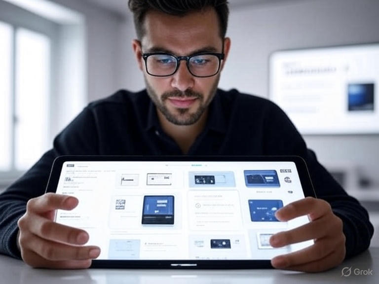 Mobile app UI design on a phone